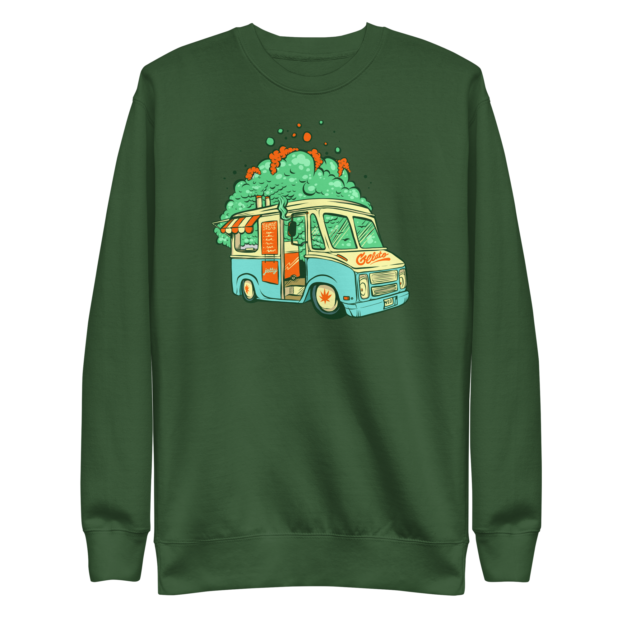 unisex-premium-sweatshirt-forest-green-front-684d0fce00506