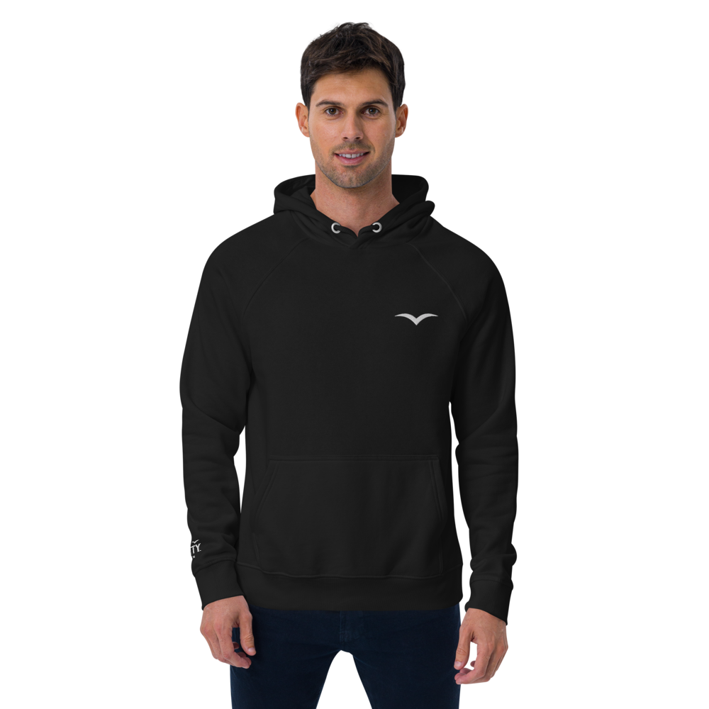 unisex-eco-raglan-hoodie-black-front-684b68039adc6