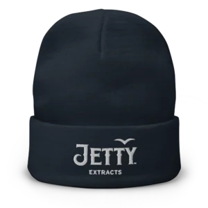 Person wearing the Comfy 420 Beanie, showcasing its snug fit and casual 420 style